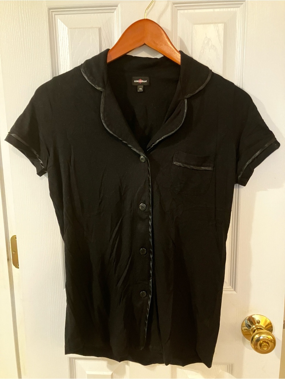 Cosabella Bella Pajama Top Black/Black XS